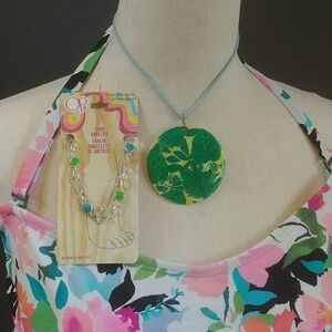 NWT OP Trio Anklet and Necklace Set